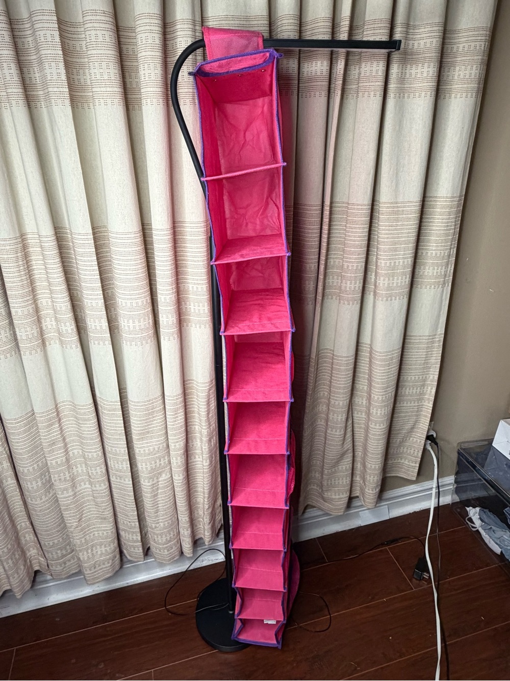Kids Pink Hanging Organizer Storage -
